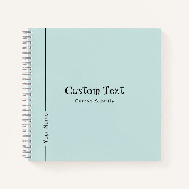 Cuaderno Texto personalizado  (Anverso)