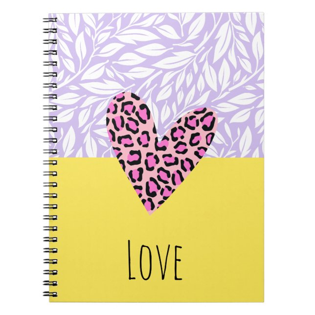 Cuaderno Texto personalizado Bloque de color gráfico vibran (Frente)