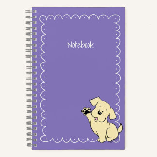 Cuaderno Texto personalizado cachorro labrador amarillo esp