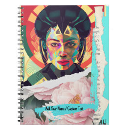 Cuaderno TEXTO personalizado - Collage de belleza geométric