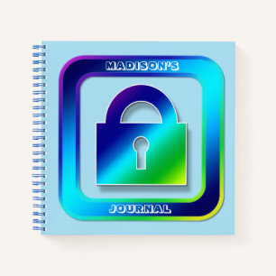Cuaderno Texto Personalizado de bloqueo personalizado
