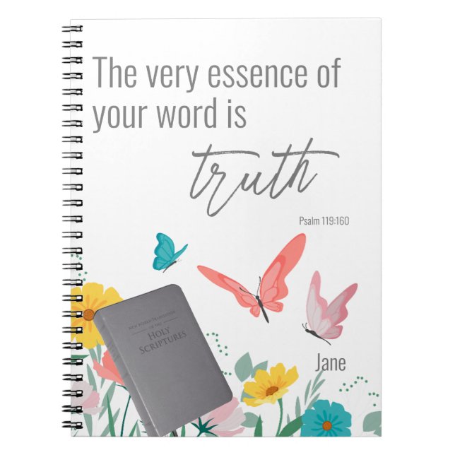 Cuaderno Texto personalizado JW 2023 año Salmo 119:160 Note (Frente)
