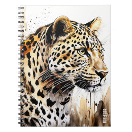 Cuaderno TEXTO personalizado : Leopard Notebook Journal