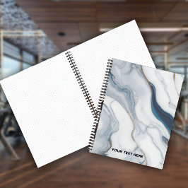 Cuaderno Texto personalizado - Patrón de mármol