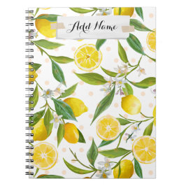 Cuaderno TEXTO personalizado: portátil limón