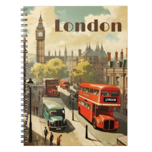 Cuaderno Texto personalizado Vintage Londres Big Ben