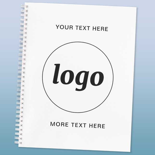 Cuaderno Texto simple de logotipo Promoción empresarial (Logo custom text business promotional notebook)