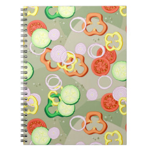 Cuaderno Textos Con Trozos De Verduras
