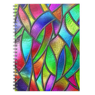 Cuaderno Textura 3D del patrón de vidrio de color
