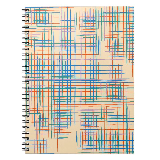 Cuaderno Textura abstracta con franjas cruzadas. Pat modern (Frente)