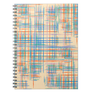 Cuaderno Textura abstracta con franjas cruzadas. Pat modern
