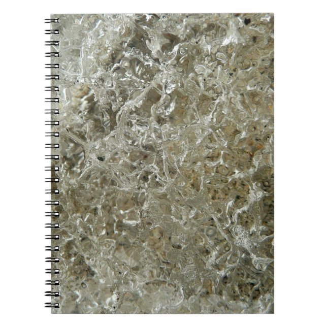 Cuaderno Textura abstracta de hielo glacial (Frente)