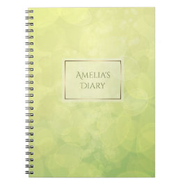 Cuaderno Textura abstracta de la cal del verde del bokeh.