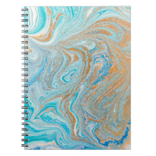 Cuaderno Textura abstracta de mármol azul
