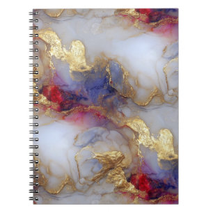 Cuaderno Textura abstracta de tinta al alcohol con acentos