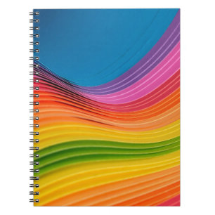Cuaderno Textura abstracta del patrón arco iris