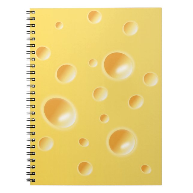 Cuaderno Textura amarilla del queso suizo (Frente)