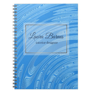 Cuaderno Textura azul abstracta. Texto