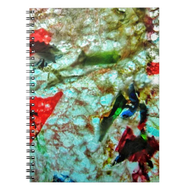 Cuaderno Textura azul lisa Espiral de foto portátil, abstra (Frente)