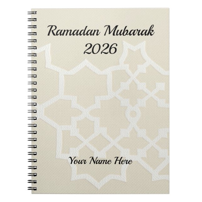 Cuaderno Textura Blanca Crema de Lujo (Frente)