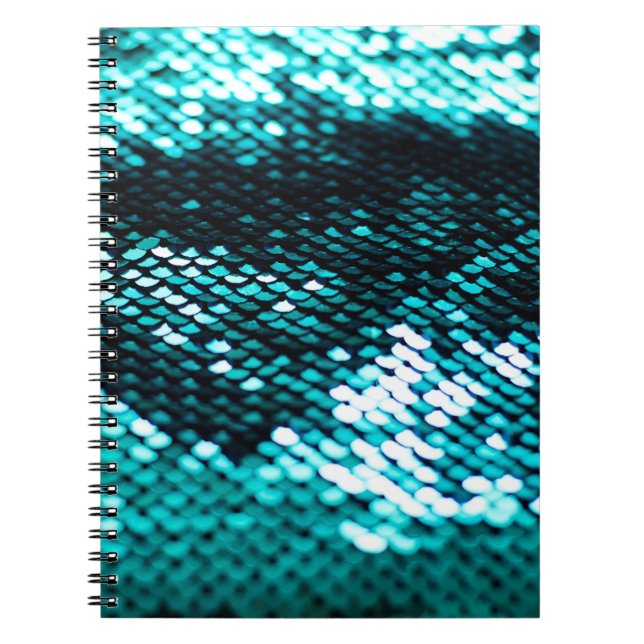 Cuaderno Textura brillante de secuencia verde oscuro (Frente)