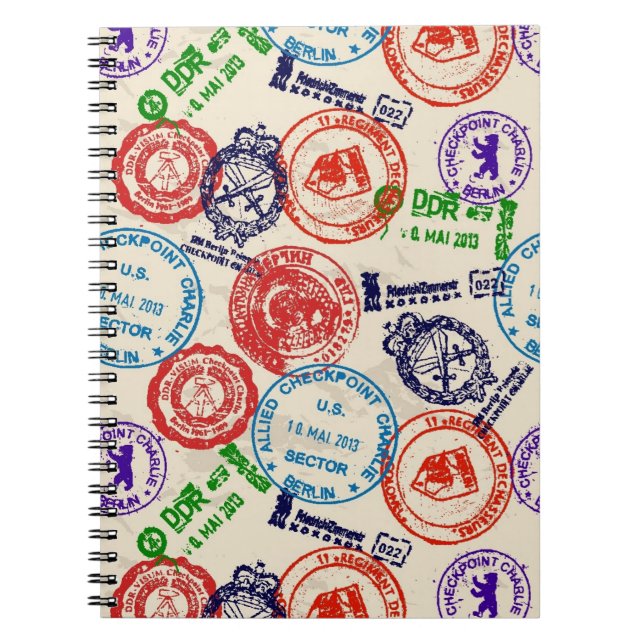 Cuaderno Textura con los sellos reales (Frente)