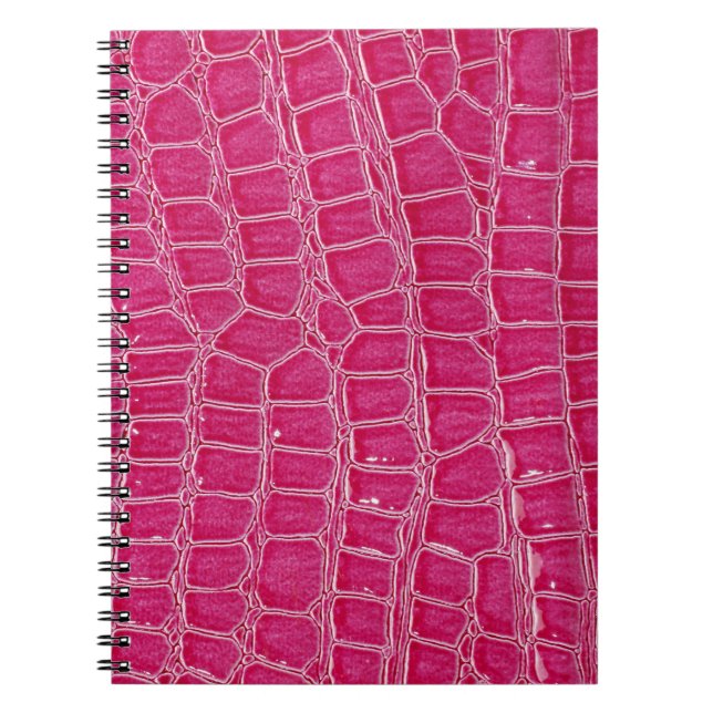 Cuaderno Textura con patrones de ligador rosa (Frente)