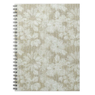 Cuaderno Textura Cremosa Afelpada de Margarita Floral