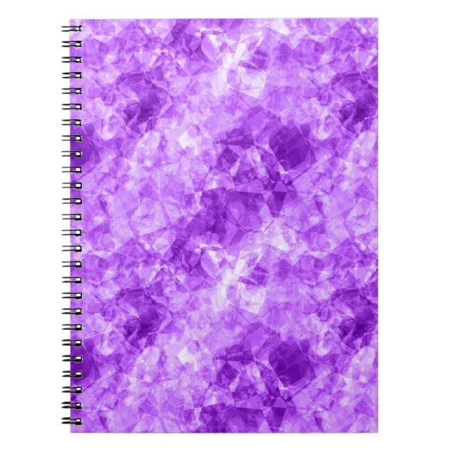 Cuaderno Textura cruzada púrpura (Frente)