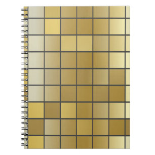 Cuaderno Textura cuadrada dorada -ilustraciones vintage abs
