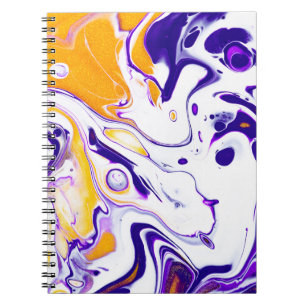 Cuaderno Textura de arte fluido: pinturas giratorias.