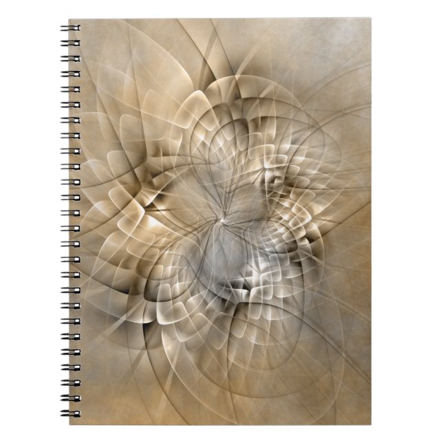 Cuaderno Textura de arte fractal abstracto tonos de la tier (Frente)