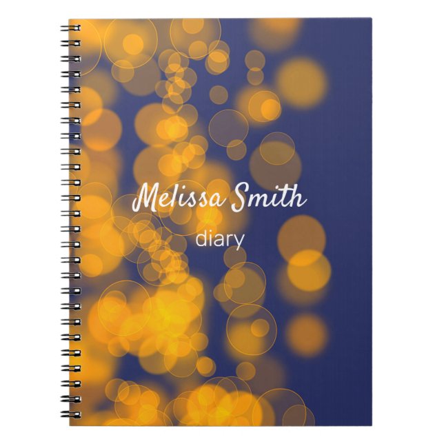 Cuaderno Textura de Bokeh Night (Frente)