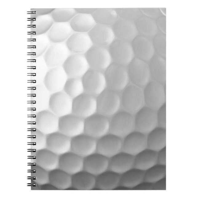 Cuaderno Textura de Bola de Golf Blanca con Hoyuelos (Frente)