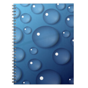 Cuaderno Textura de caída de agua azul