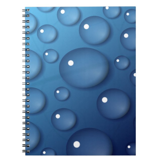 Cuaderno Textura de caída de agua azul (Frente)