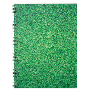 Cuaderno Textura de césped verde de campo