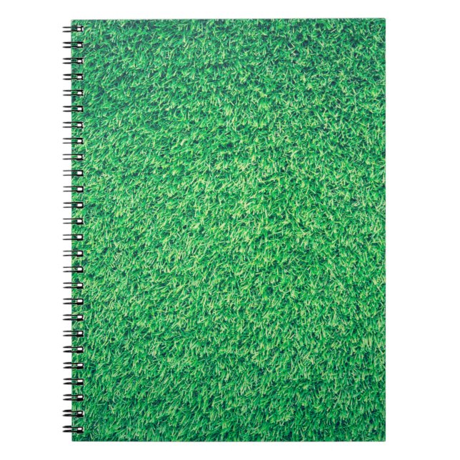 Cuaderno Textura de césped verde de campo (Frente)
