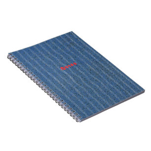 Cuaderno Textura de Corcho Azul con Líneas Blancas