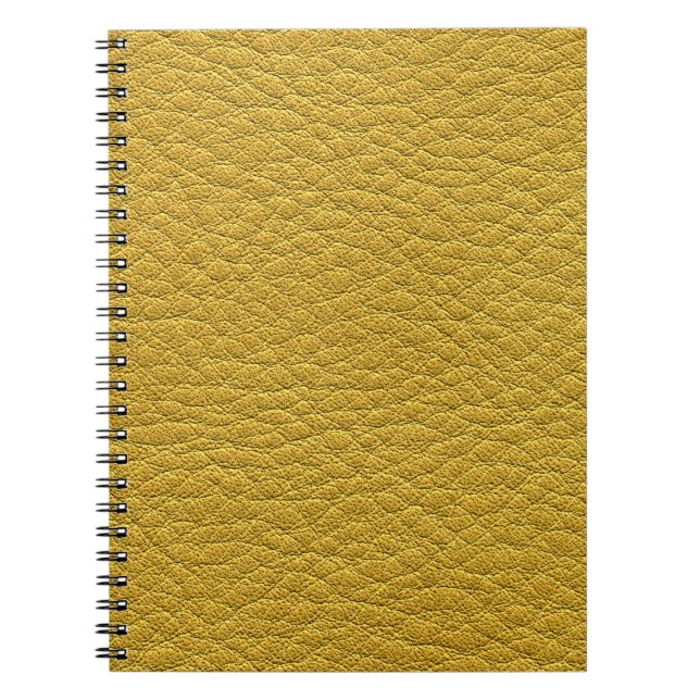 Cuaderno Textura de cuero amarillo Seamless Closeup (Frente)