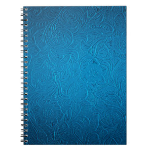 Cuaderno Textura de cuero azul