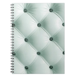 Cuaderno Textura de cuero blanco en abstracto de lujo, b