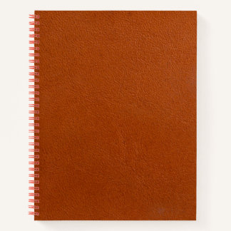 Cuaderno Textura de cuero cognac desgastado vintage