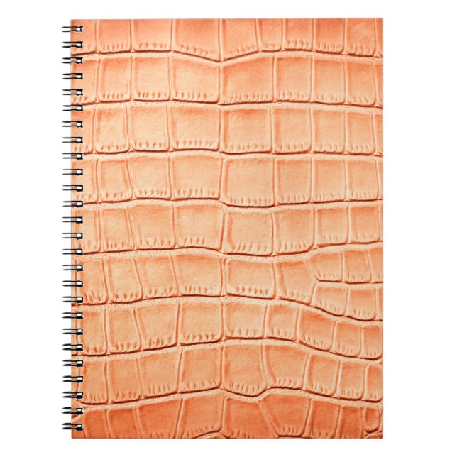 Cuaderno Textura de cuero de cocodrilo marrón claro (Frente)