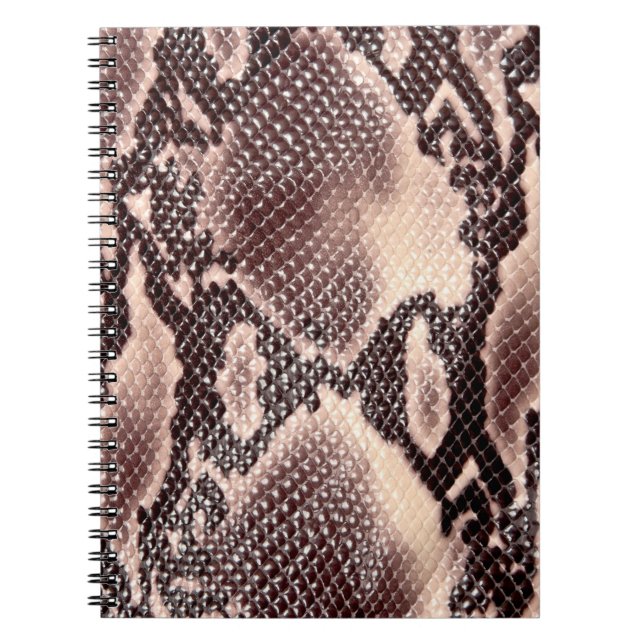 Cuaderno Textura de cuero de serpiente marrón (Frente)