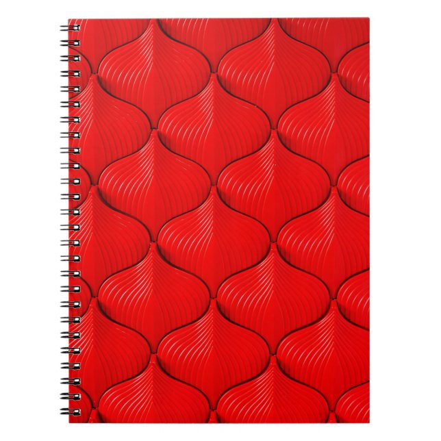 Cuaderno Textura de cuero del sofá rojo (Frente)