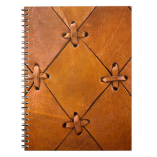 Cuaderno Textura de cuero, detalle natural del selvage.
