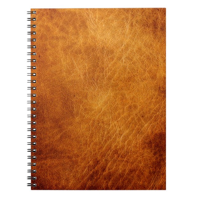 Cuaderno Textura de cuero marrón (Frente)