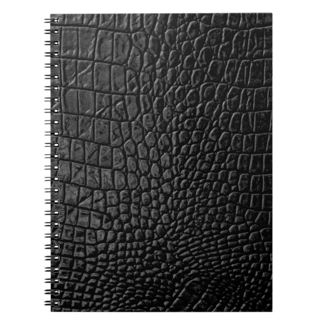 Cuaderno Textura de cuero negro (Frente)