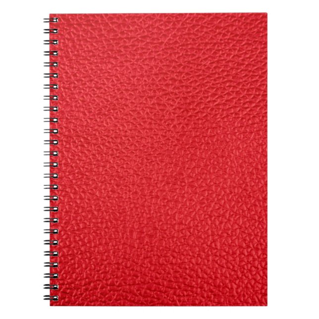 Cuaderno Textura de cuero rojo (Frente)